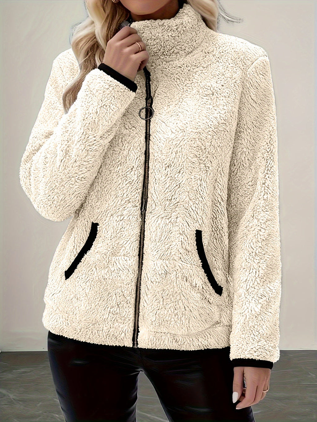Simone | Cozy Zip-Up Teddy Jacket