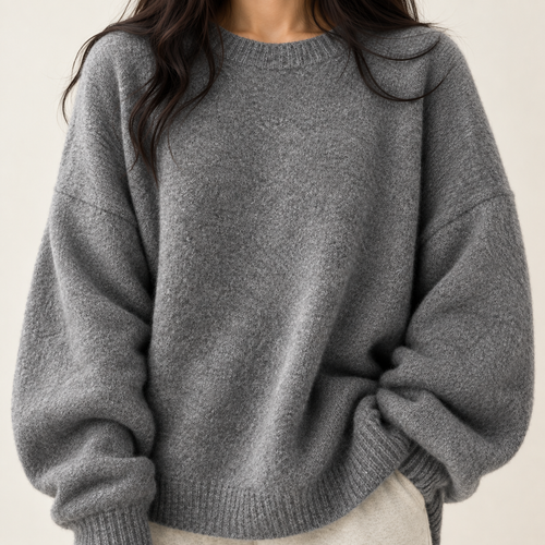 Millie Reed Women's Oversized Crew Neck Knitted Jumper