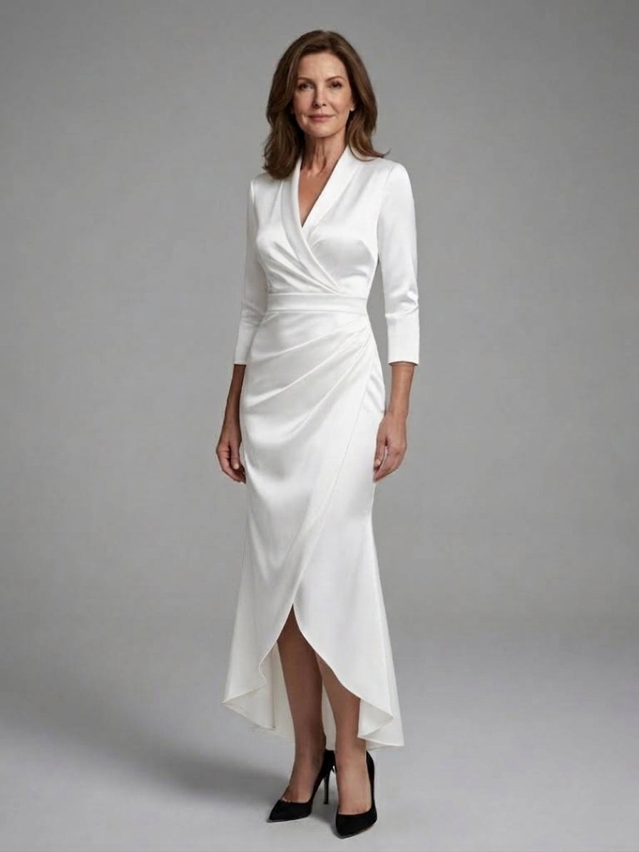 Iman | Long-Sleeve Modern Midi Dress
