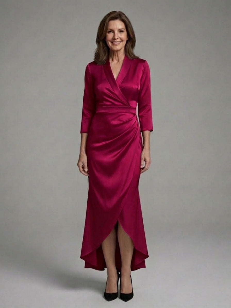 Iman | Long-Sleeve Modern Midi Dress