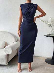 Hlin | Cap-Sleeve Bodycon Midi Dress