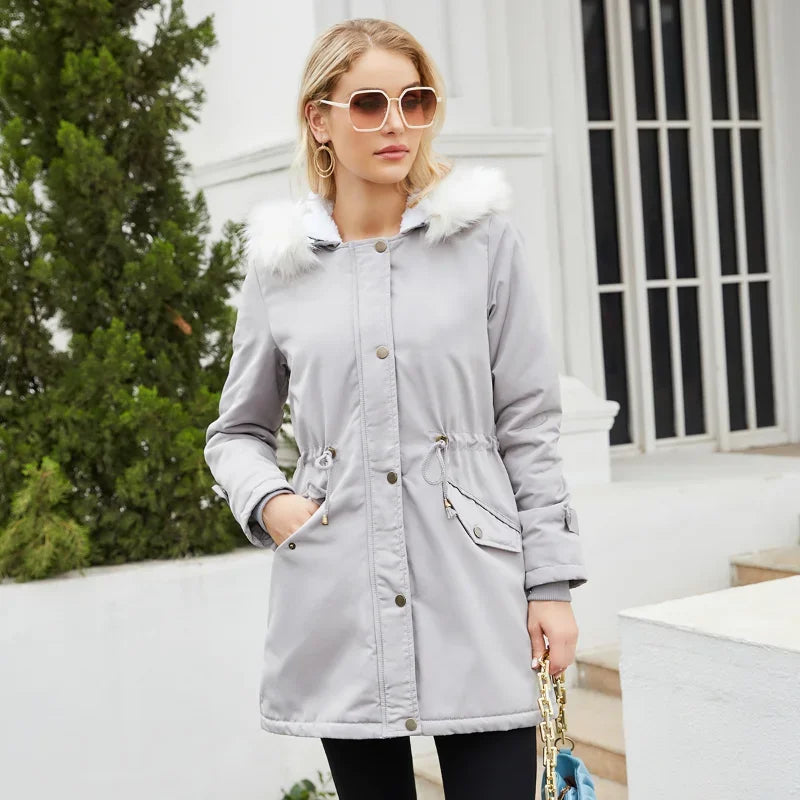 Lisbeth | Trimmed Hood Drawstring Parka