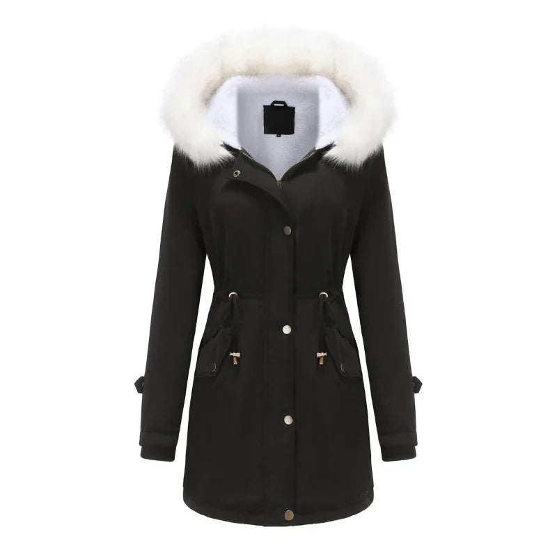 Lisbeth | Trimmed Hood Drawstring Parka