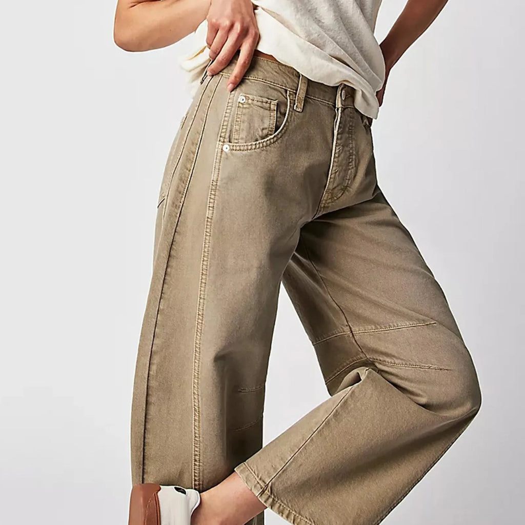 2025 New Cropped Pants Women Y2k Barrel Jeans Streetwear Ladies Denim Trousers Korean Fashion Loose Baggy Jeans