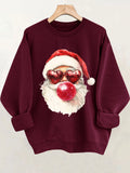 Noelle | Crew-Neck Festive Graphic Knit Pullover