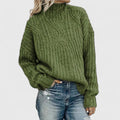 Selma | Kabelstrikket sweater med høj hals