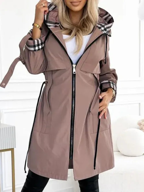 Ainsley | Hooded Zip-Up Elevated Coat