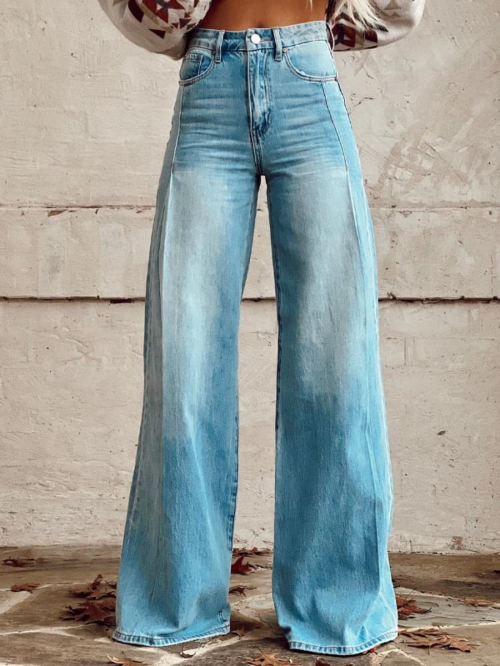 Liva | Vide jeans med høj talje