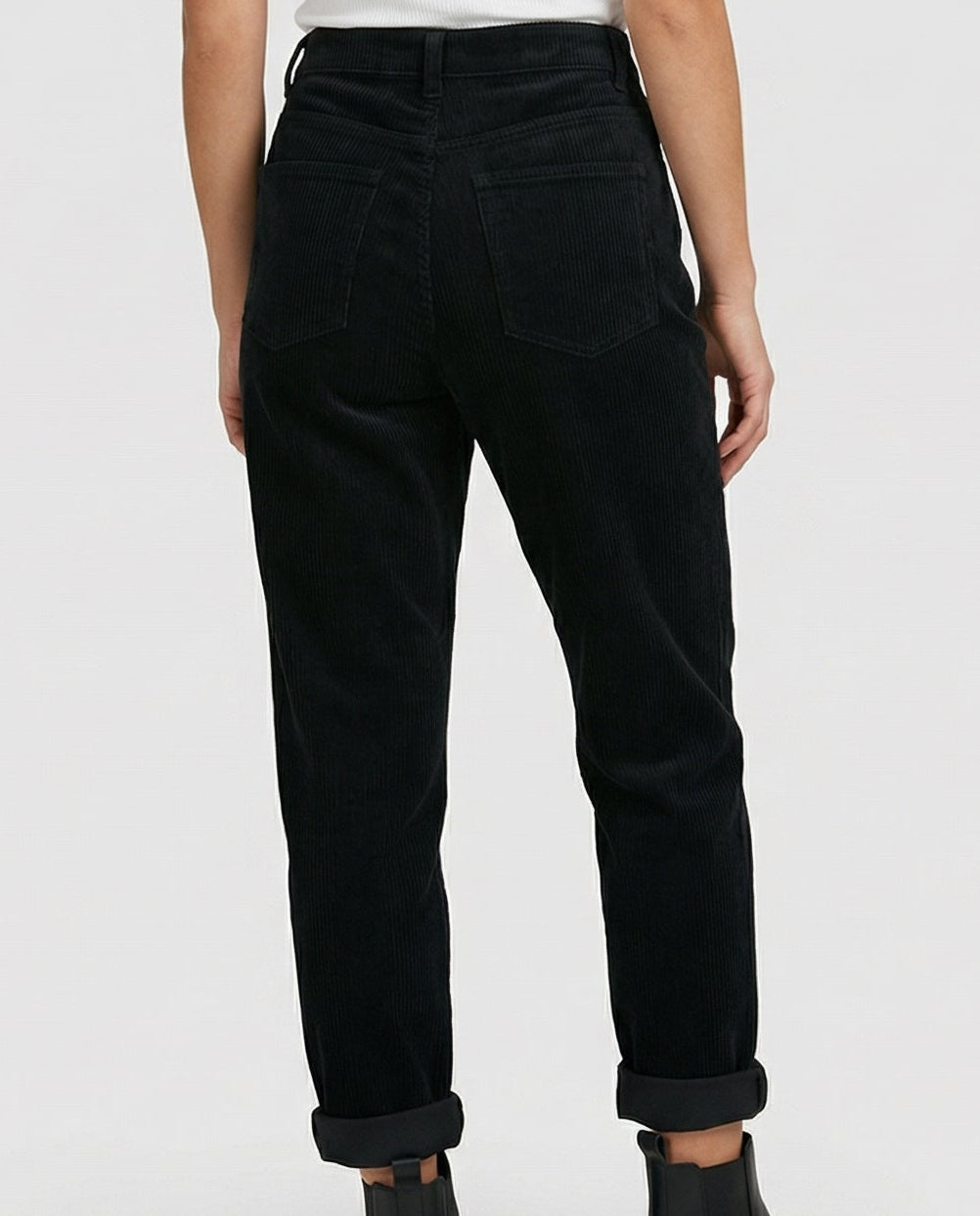 Nuria | Ribbed Straight-Leg Heritage Trousers
