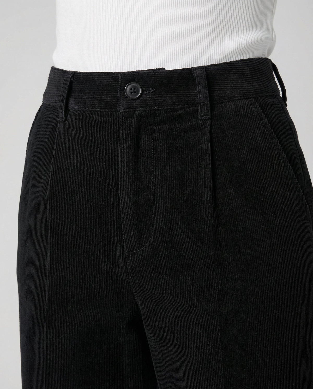 Nuria | Ribbed Straight-Leg Heritage Trousers