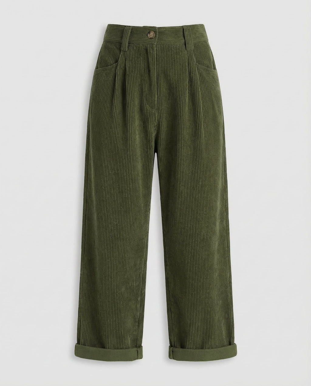 Nuria | Ribbed Straight-Leg Heritage Trousers