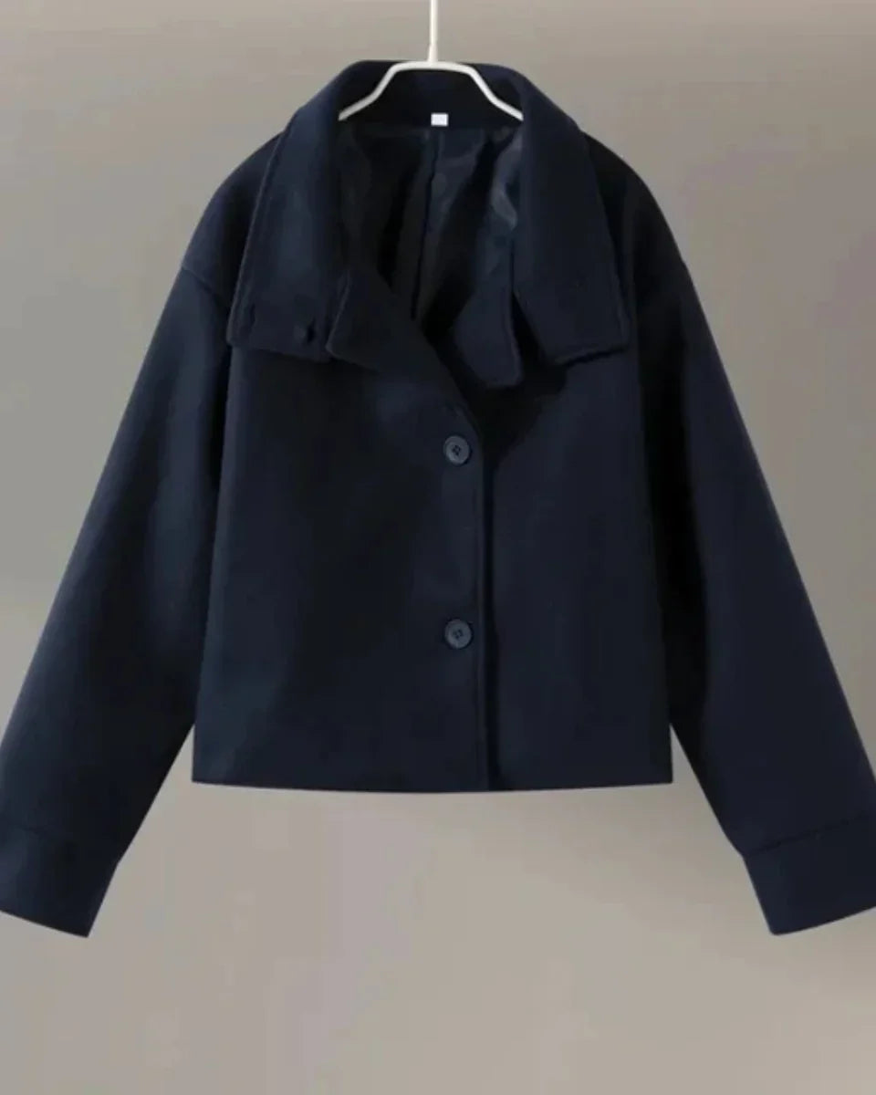 Anwen | High-Neck Cropped Effortless Coat