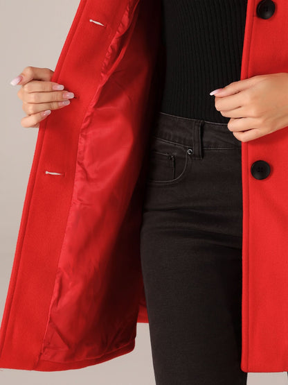 Karla | Taljeret frakke i uldlook