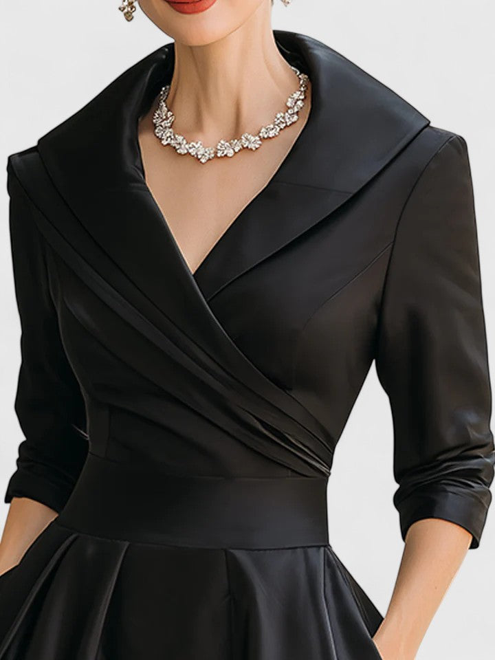 Bogdana | Collared Wrap Midi Dress