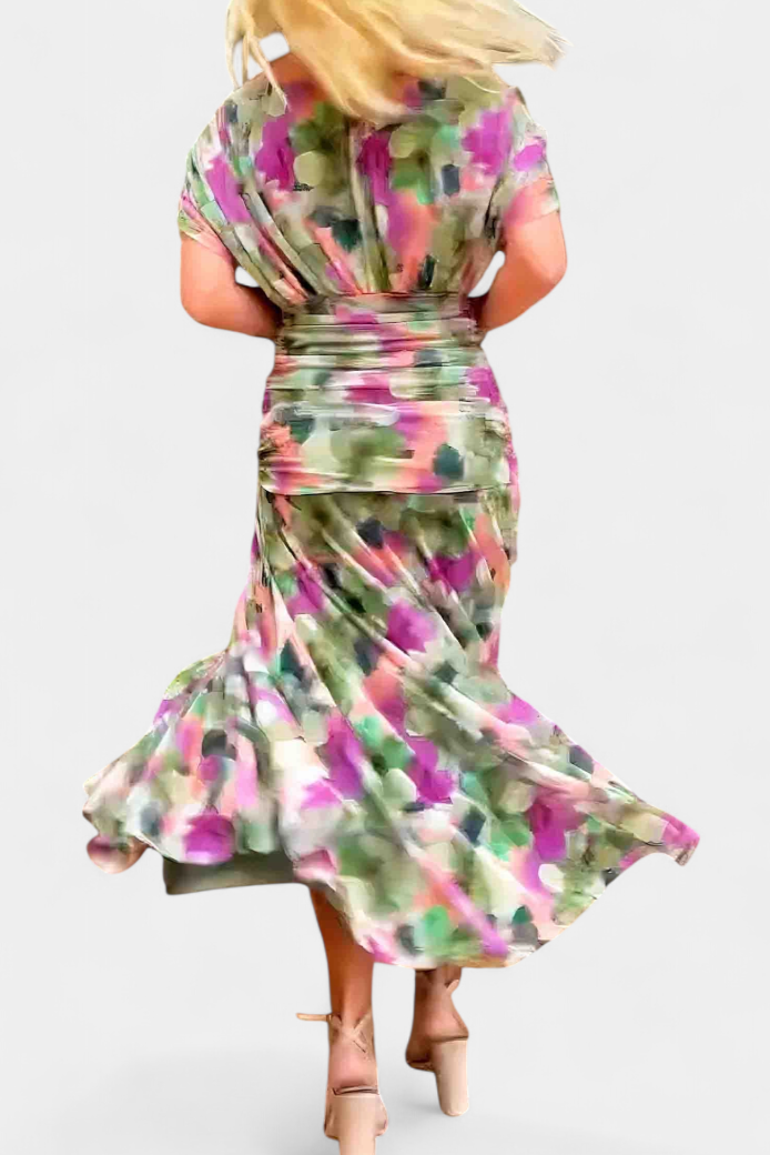 Catriona | Floral Pleated Maxi Dress