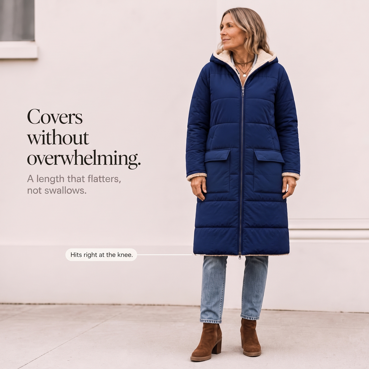 Marcelline | Reversible Quilted Longline Coat