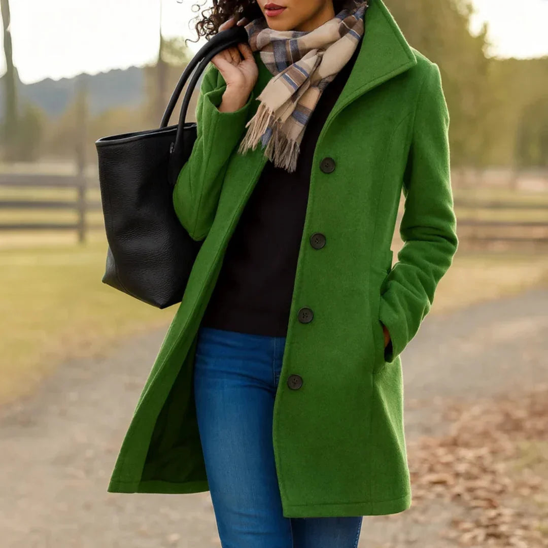 Agnes | Oversized frakke i uldlook