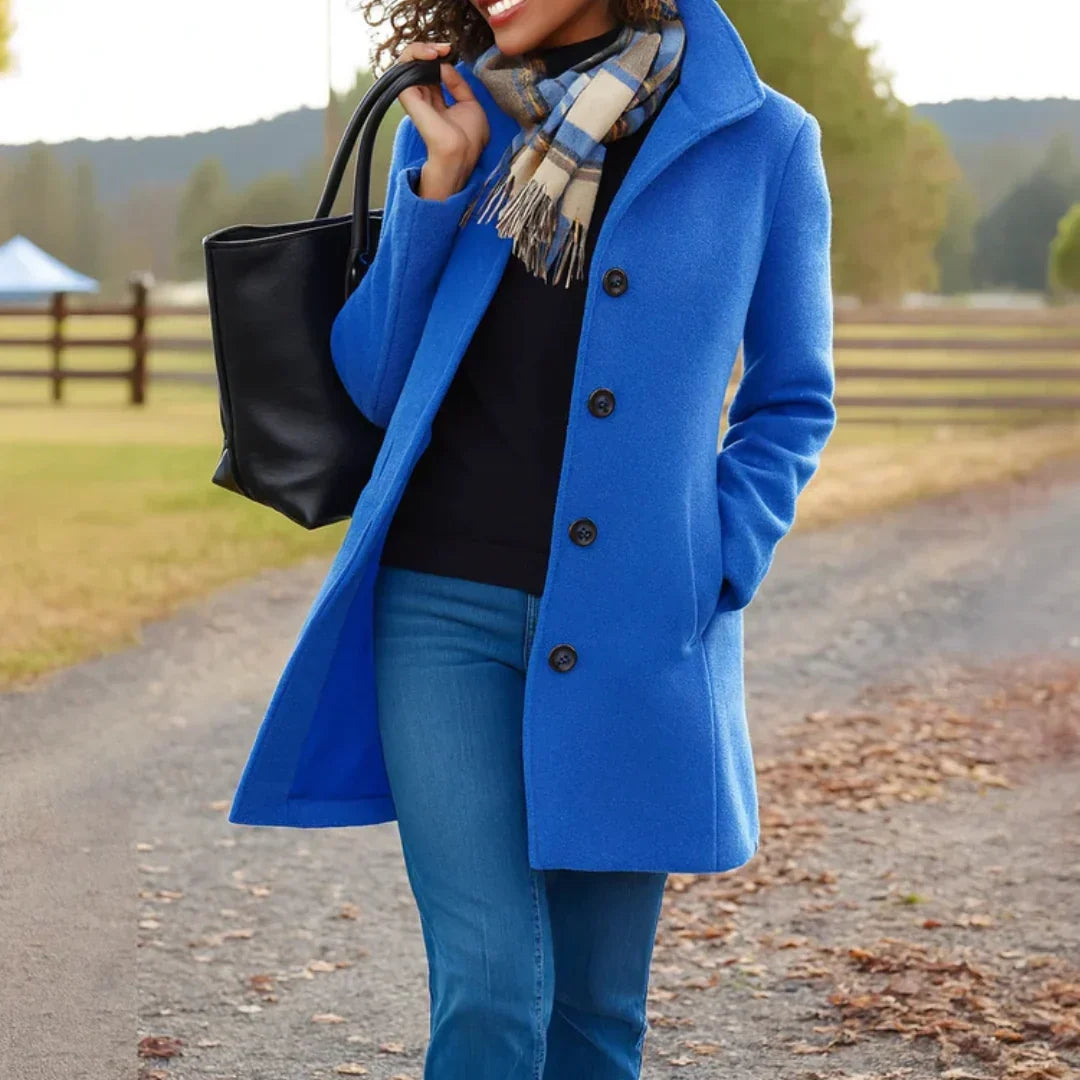 Agnes | Oversized frakke i uldlook