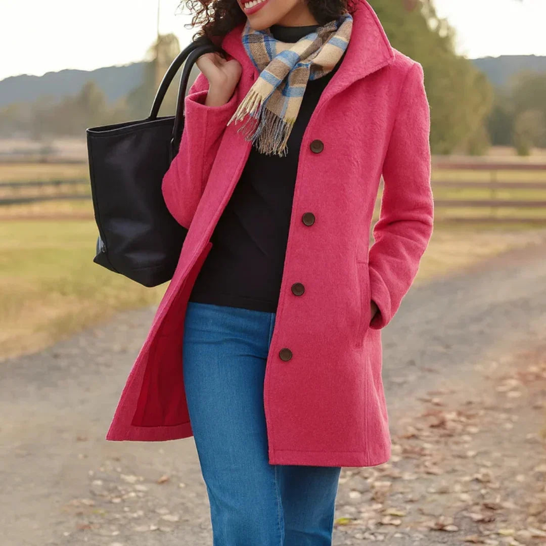 Agnes | Oversized frakke i uldlook