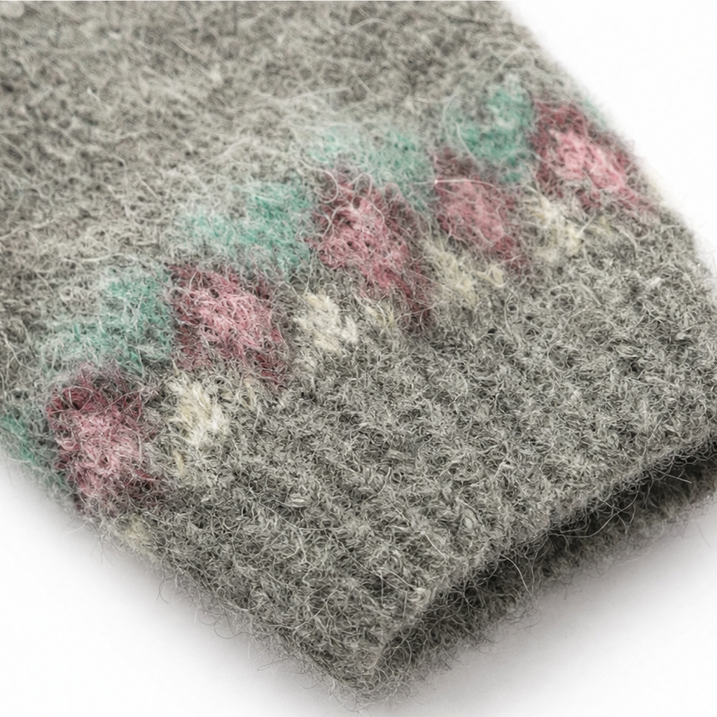 Marit | Crew-Neck Patterned Yoke Pullover Sweater