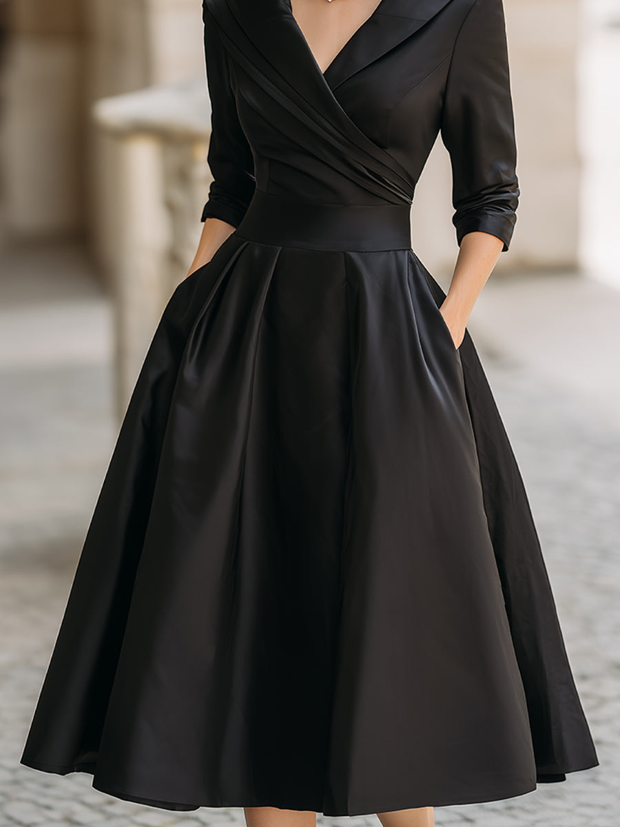 Havva | Collared A-Line Midi Dress