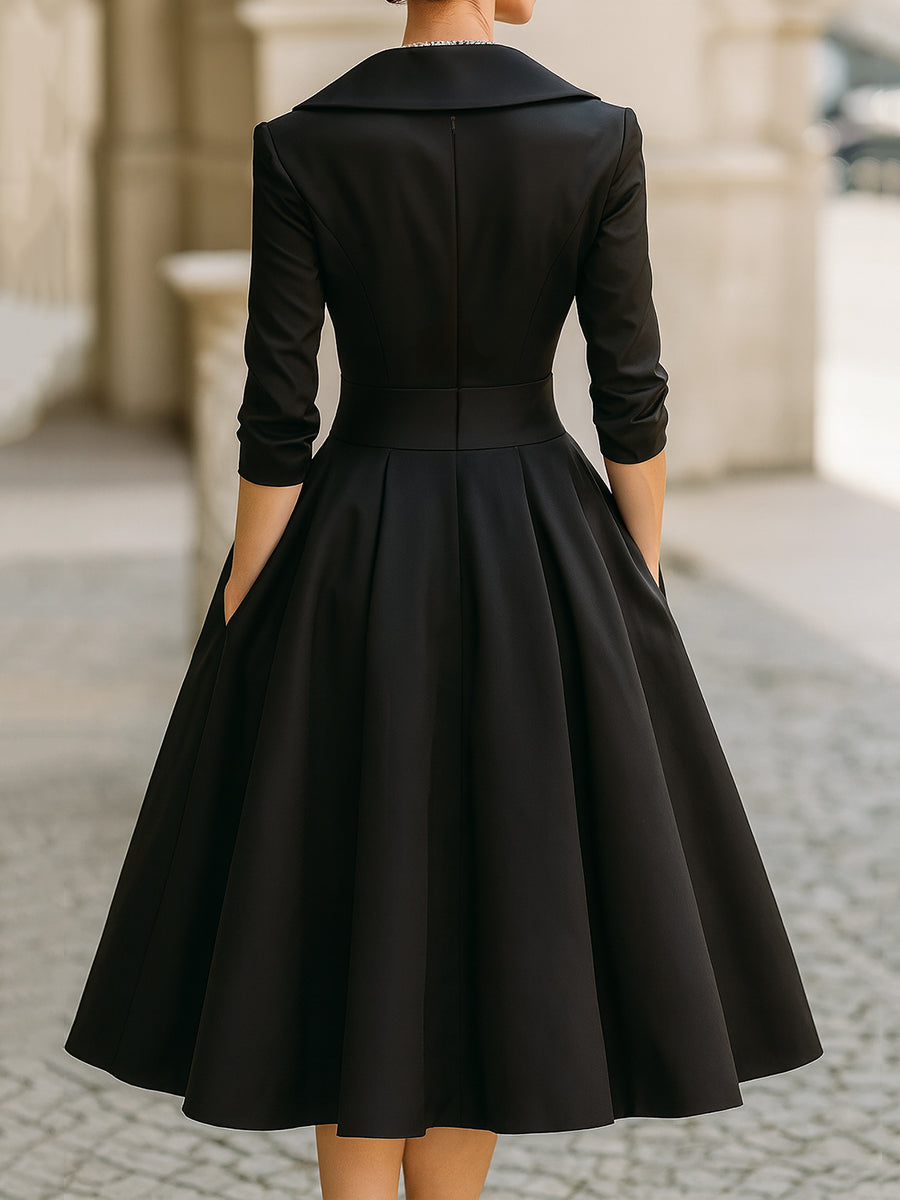 Havva | Collared A-Line Midi Dress
