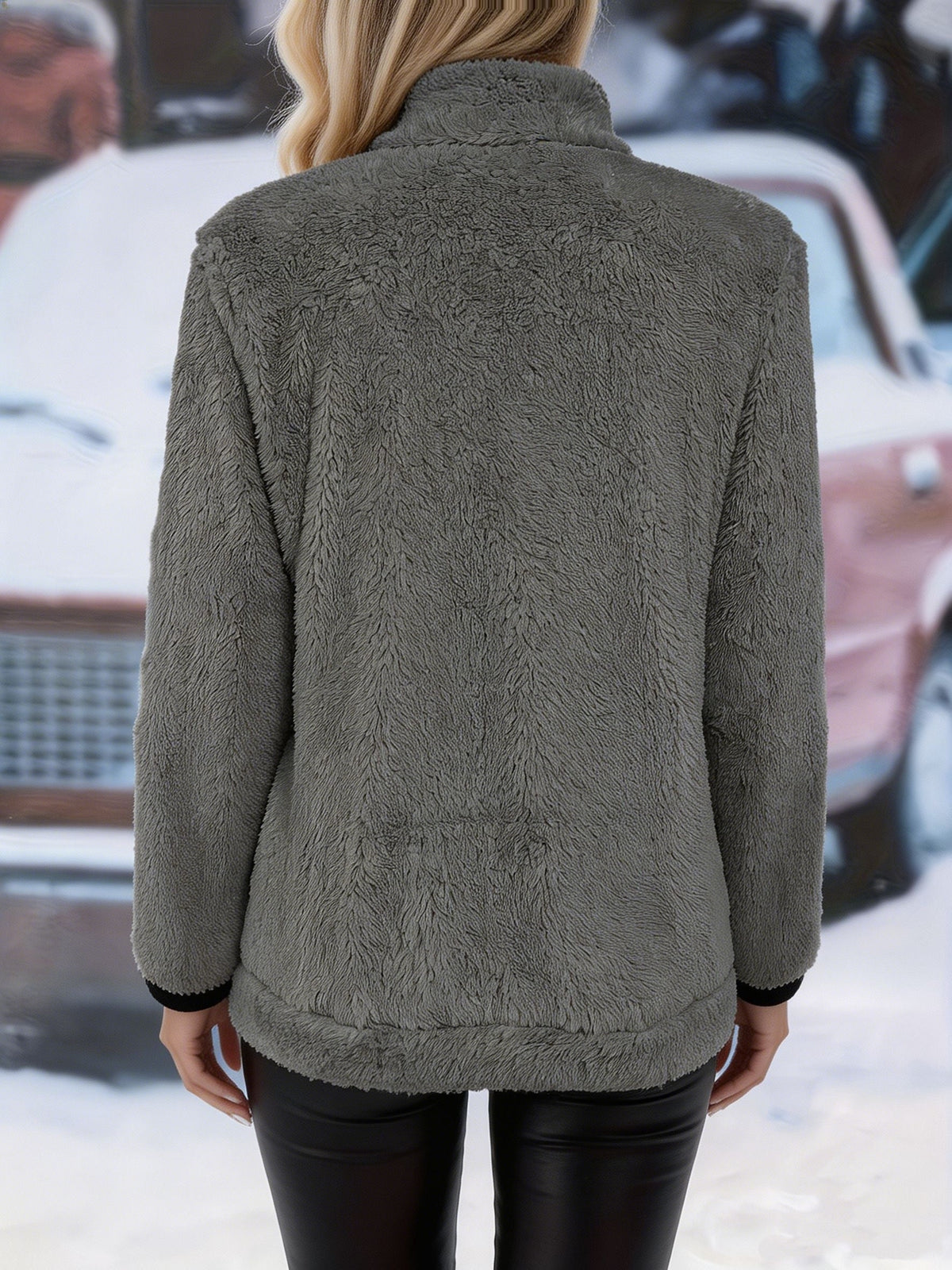 Simone | Cozy Zip-Up Teddy Jacket
