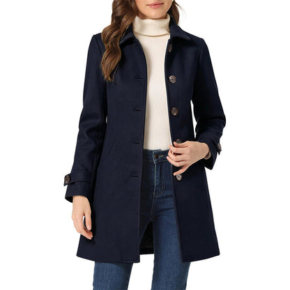 Karla | Taljeret frakke i uldlook