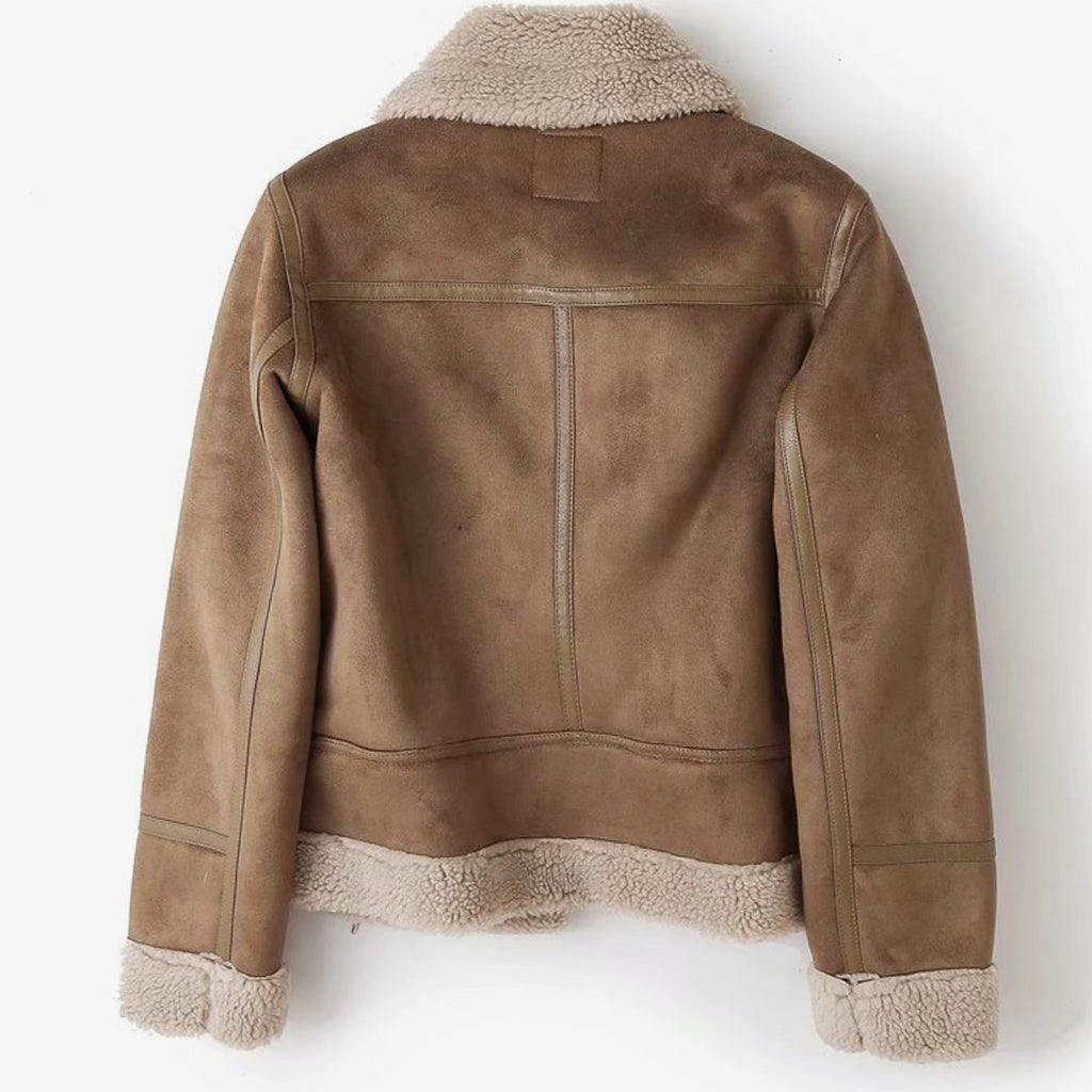 Freya | Cropped Belted Moto Jacket