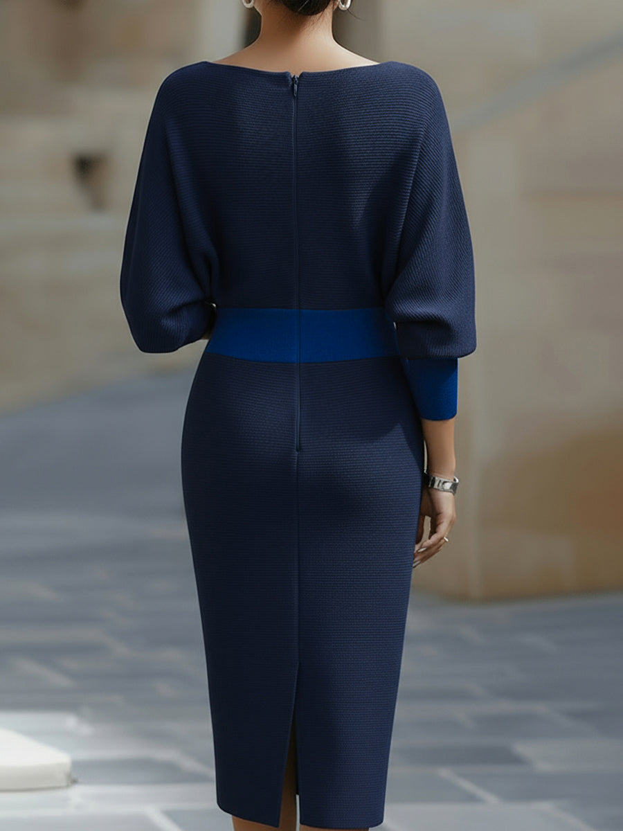 Hedda | Batwing Cowl-Neck Midi Dress