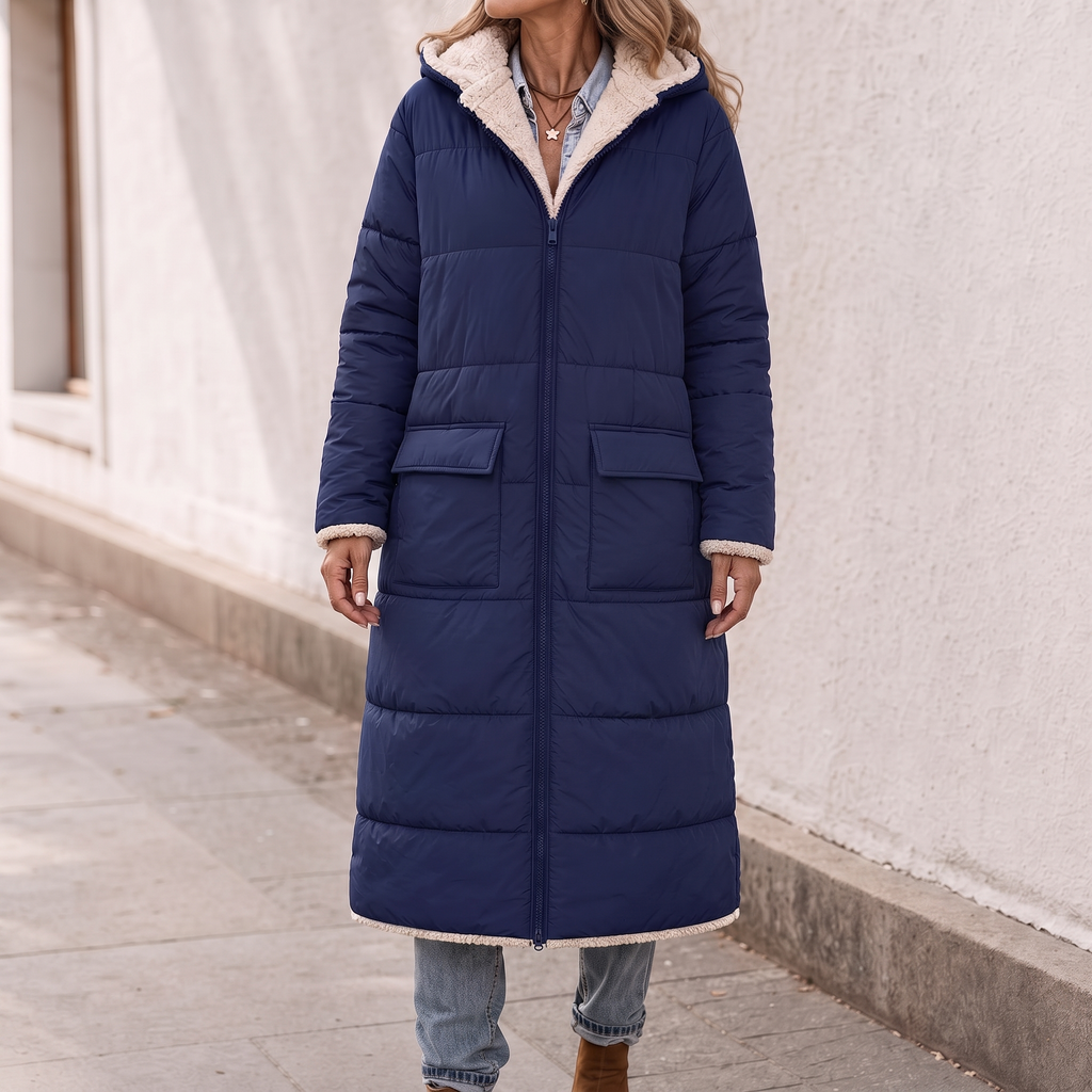Marcelline | Reversible Quilted Longline Coat