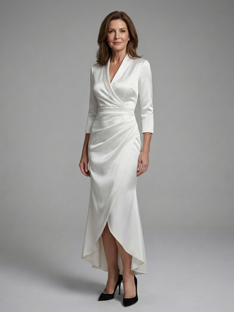 Iman | Long-Sleeve Modern Midi Dress