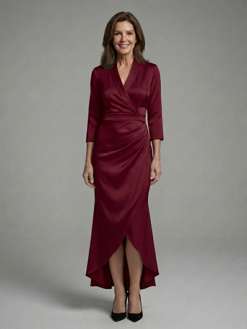 Iman | Long-Sleeve Modern Midi Dress