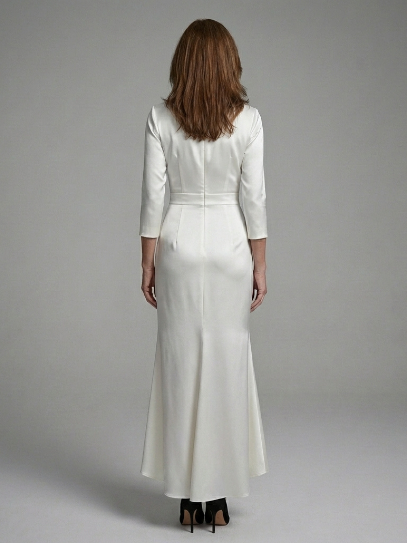 Iman | Long-Sleeve Modern Midi Dress