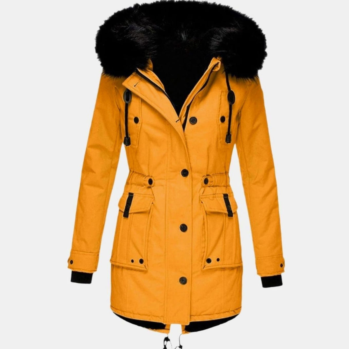 Annika | Hooded Drawstring Parka Coat