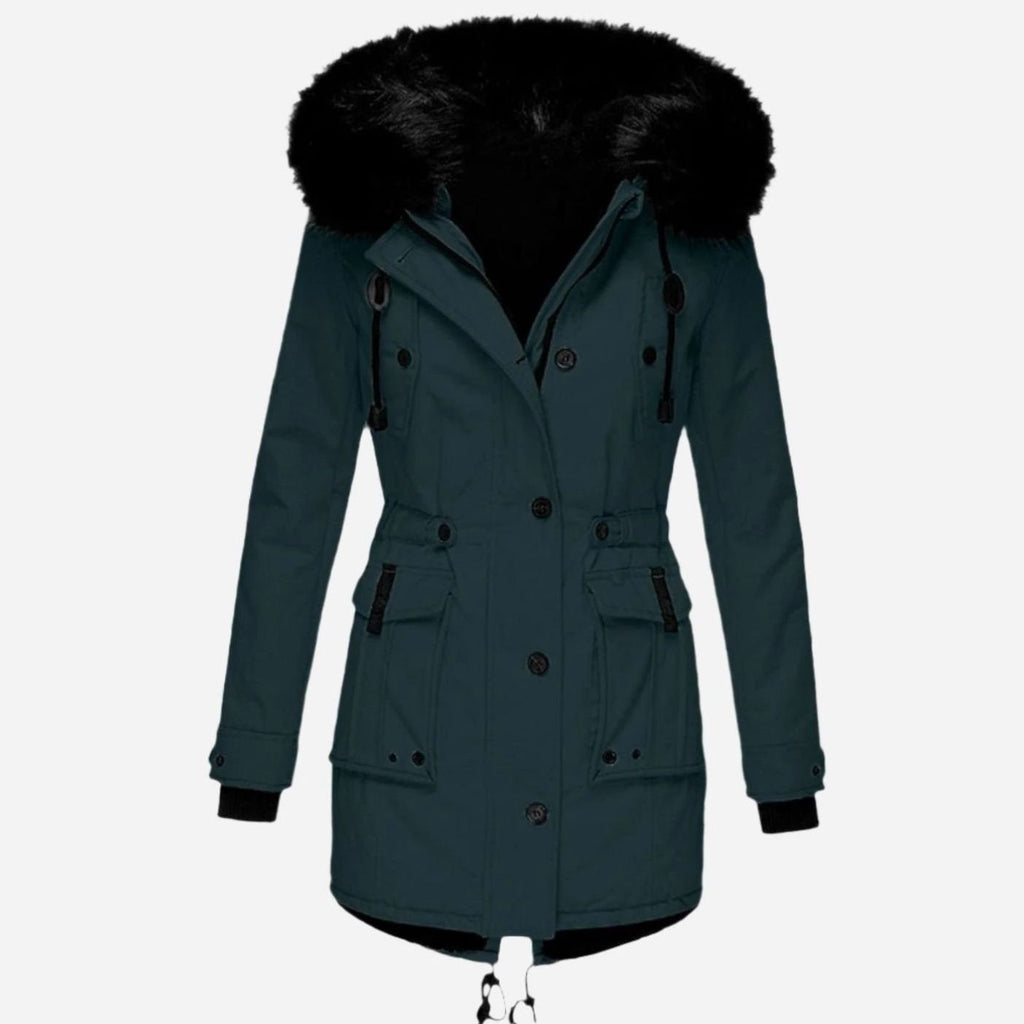 Annika | Hooded Drawstring Parka Coat