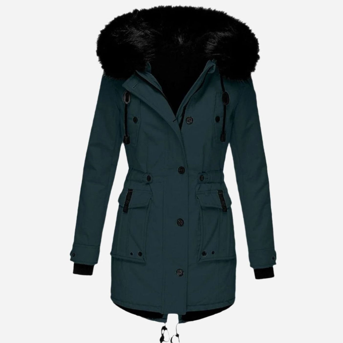 Annika | Hooded Drawstring Parka Coat