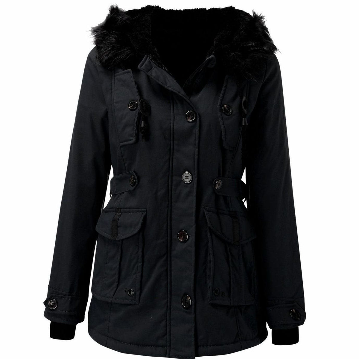 Annika | Hooded Drawstring Parka Coat