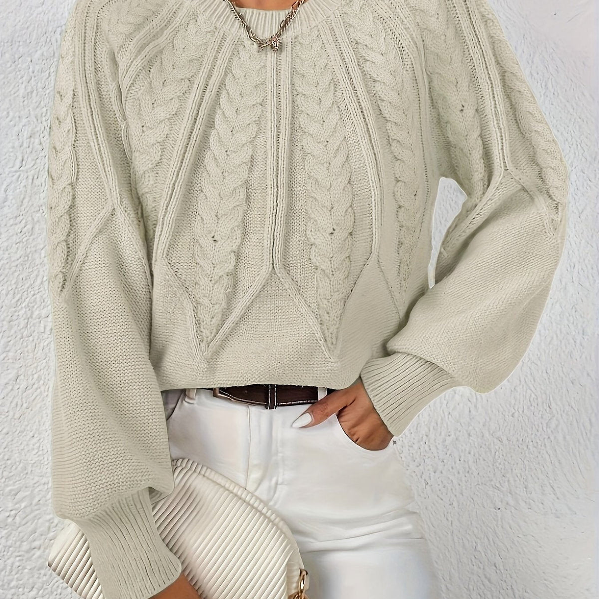 Katarina | Ribbed Cropped Poised Sweater
