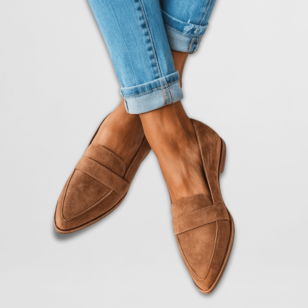 Kaya | Spidse loafers i ruskindslook