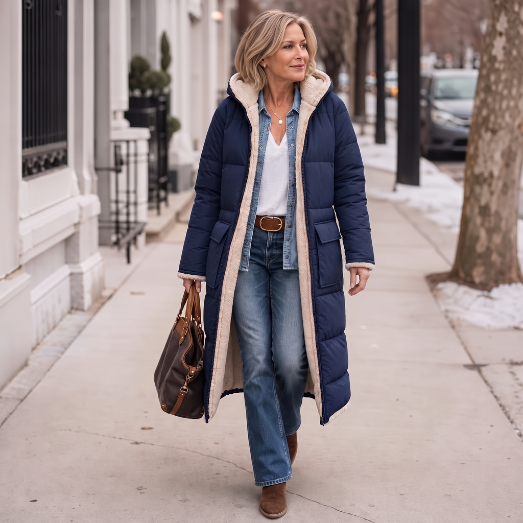 Marcelline | Reversible Quilted Longline Coat