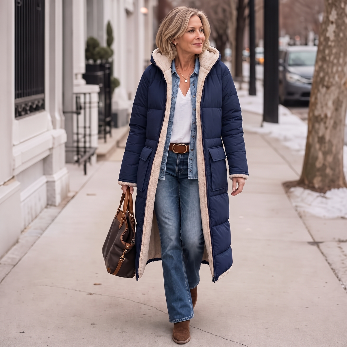 Marcelline | Reversible Quilted Longline Coat