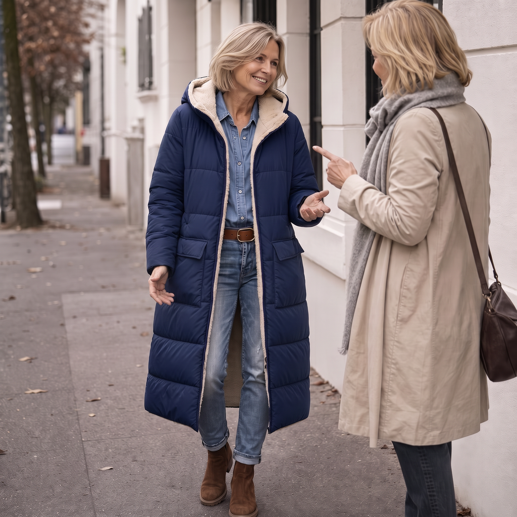 Marcelline | Reversible Quilted Longline Coat