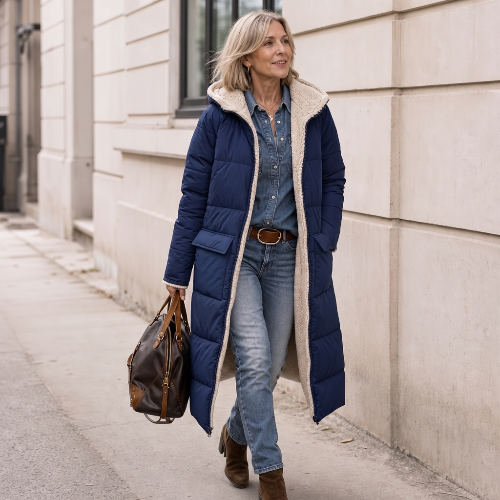 Marcelline | Reversible Quilted Longline Coat