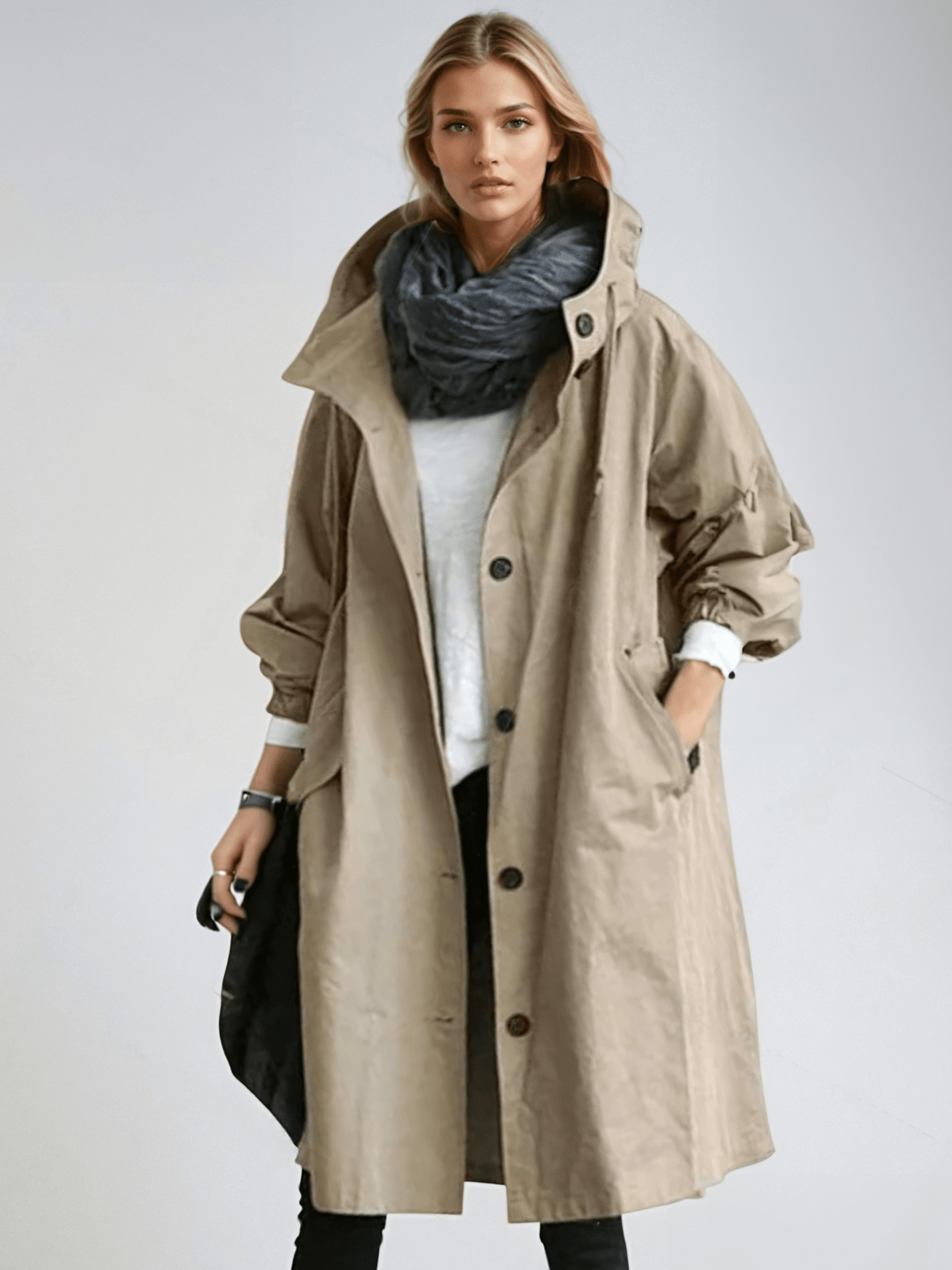 Arabella | Belted Trench Coat with Storm Flap