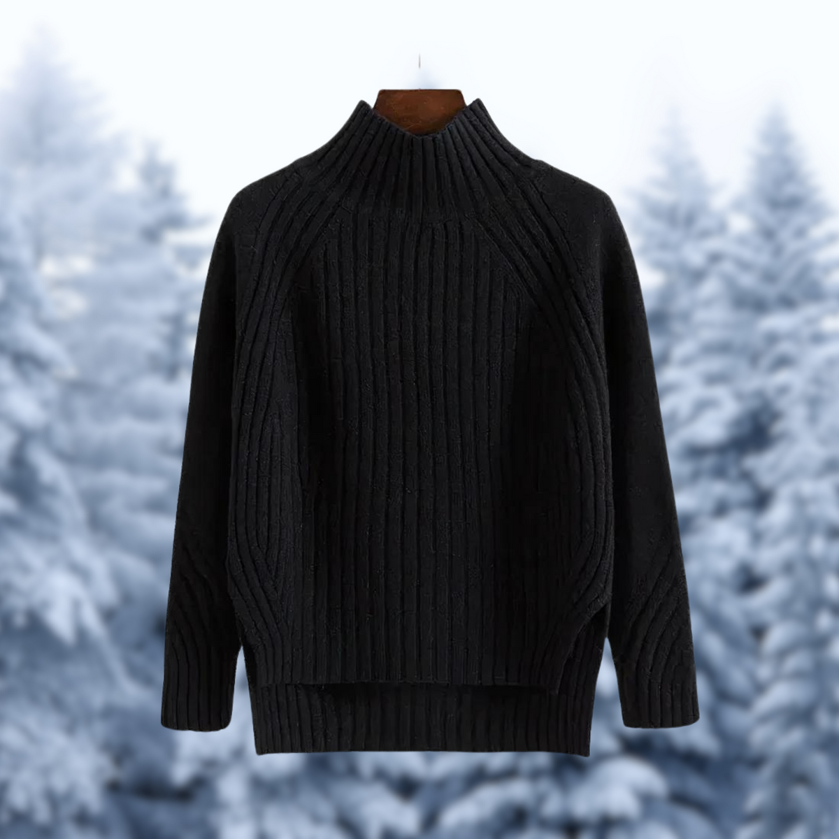 Beatriz | Mock-Neck Ribbed Considered Sweater
