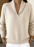 Salomé | V-Neck Ribbed Refined Sweater