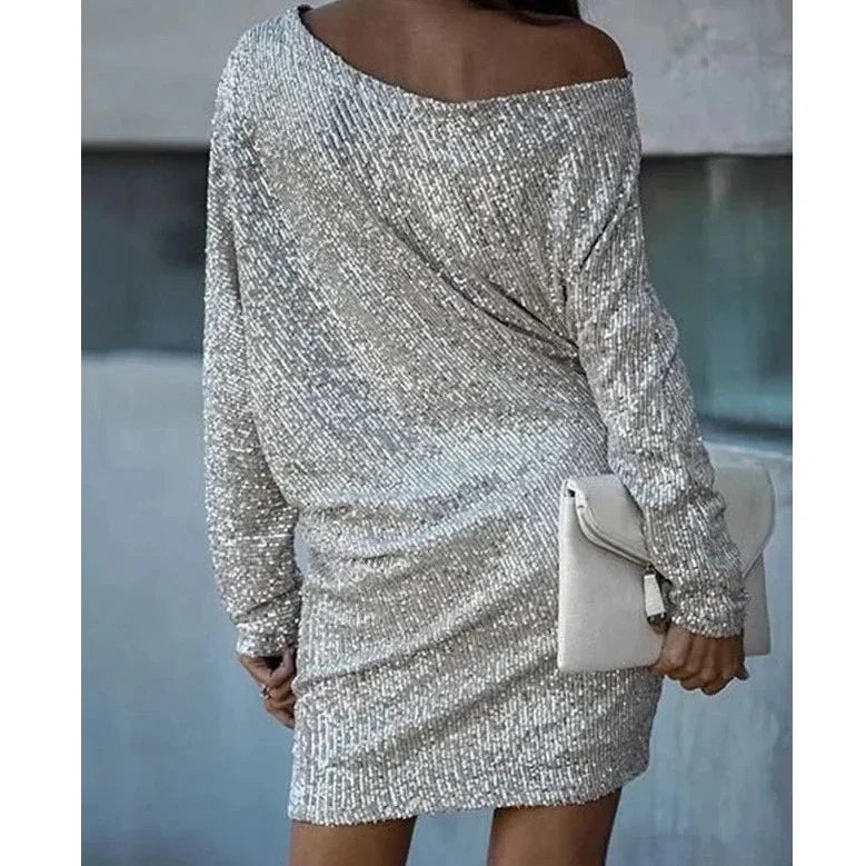 Pomeline | Contrast Sequined Party Dress