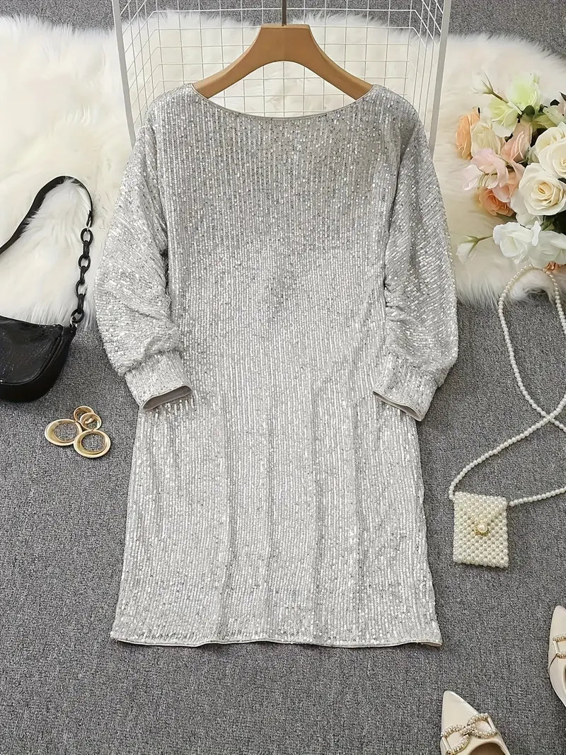 Pomeline | Contrast Sequined Party Dress