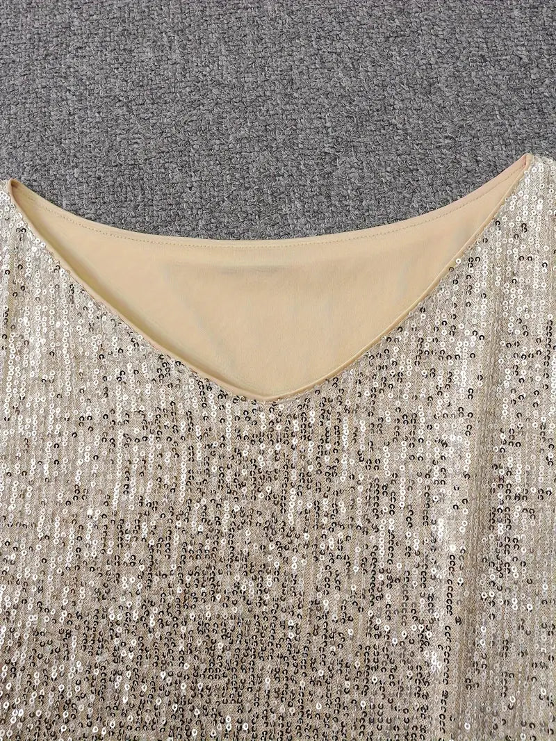 Pomeline | Contrast Sequined Party Dress